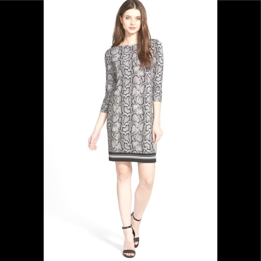 Michael Kors Snake Skin Print Dress w/Bottom Band - Picture 2 of 7
